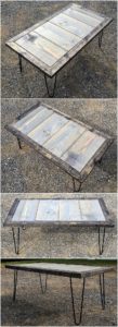 Wood Pallet Table with Hairpin Legs