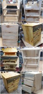 DIY Pallet Side Table with Drawers