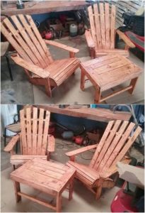 Pallet Chairs and TAble