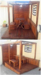 Pallet Garden Terrace with Furniture
