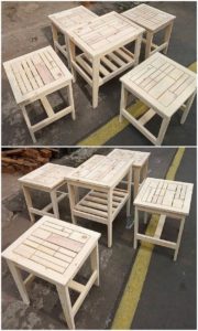 Pallet Table and Stools