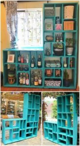 Wood Pallet Shelving Unit