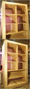 Wooden Pallet Shelving Cabinet