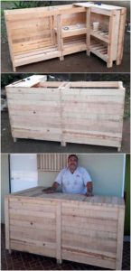 DIY Pallet Counter Table