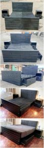 Pallet Bed with Drawers