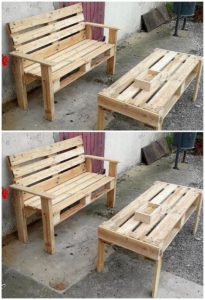 Pallet Bench and Table