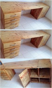 Pallet Desk with Drawers