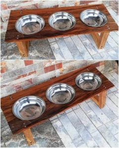 Pallet Pet Bowl Stand