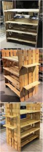 Wood Pallet Shelving Unit