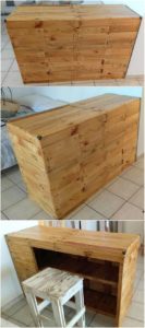 Pallet Counter Table and Stool