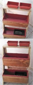 Pallet Planter Pots Stand