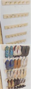 Pallet Wall Shoe Rack