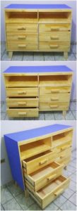 Wood Pallet Chest of Drawers