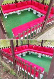 Pallet U Shaped Couch