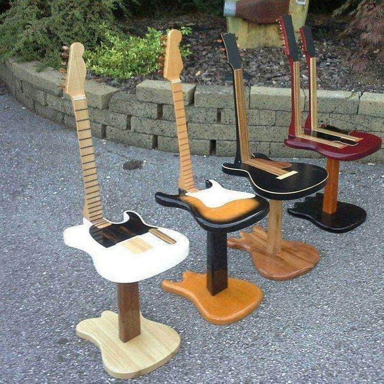 Recycled Guitar Chairs