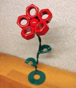 Recycled Metal Scrap Flower