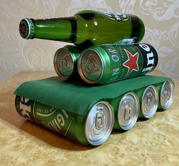 Recycled Tin Cans Toy Tank for Kids