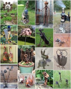 Recycled Metal Garden Decor Ideas