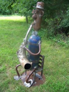 Recycled Metal Junk Garden Art