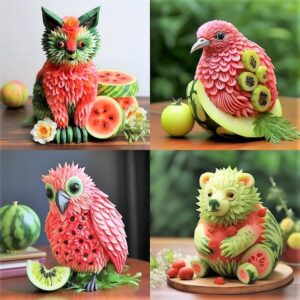 Animal Crafts Made with Genius Fruit Cuttings (5)