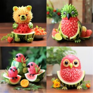 Animal Crafts Made with Genius Fruit Cuttings (7)