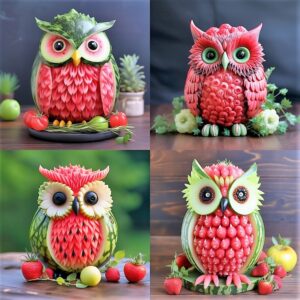 Animal Crafts Made with Genius Fruit Cuttings (9)