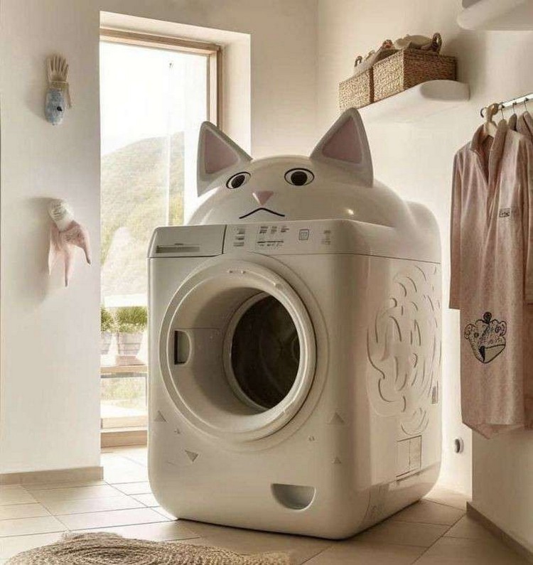 Cat Shaped Automatic Washing Machine (2)