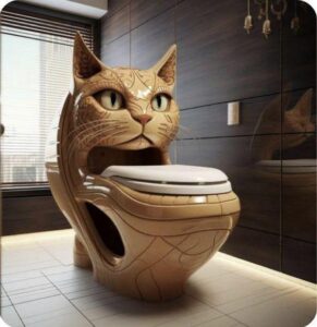 Cat Shaped Bathroom-Toilet Accessories (4)