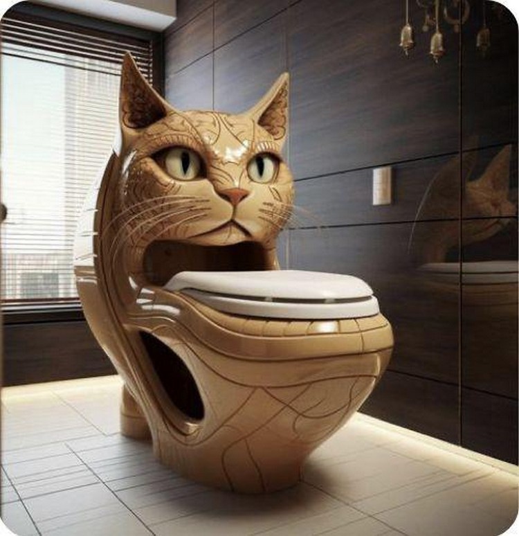 Cat Shaped Bathroom-Toilet Accessories (4)