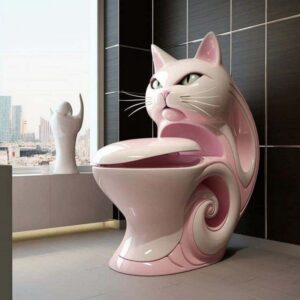 Cat Shaped Bathroom-Toilet Accessories (5)
