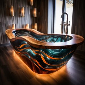 Stunning Wood and Epoxy Bathtubs (10)
