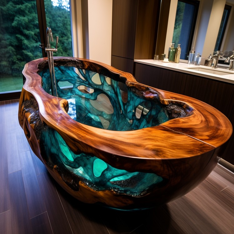Stunning Wood and Epoxy Bathtubs (21)