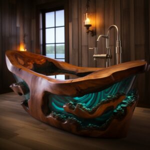 Stunning Wood and Epoxy Bathtubs (6)