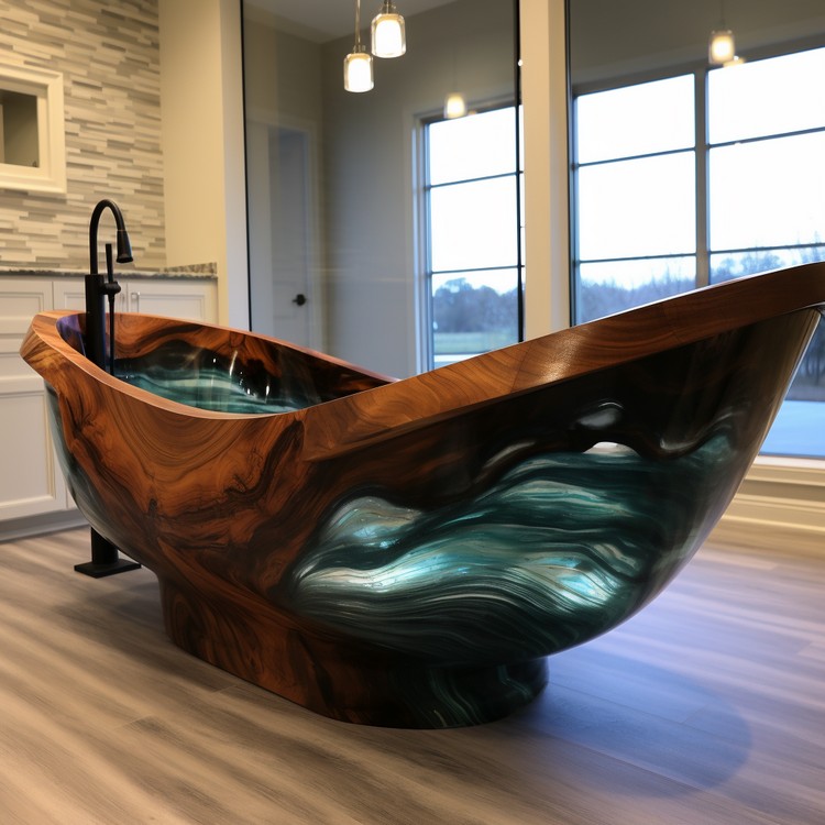 Stunning Wood and Epoxy Bathtubs (7)