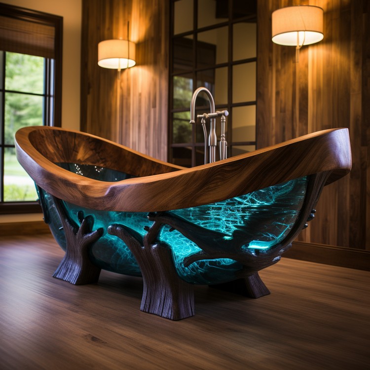 Stunning Wood and Epoxy Bathtubs (8)